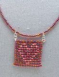 Heart Patterned Beaded Fidget Necklaces - Foldable, rollable, elegant stims - Kinetic Color Foundry