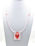 Heart Patterned Beaded Fidget Necklaces - Foldable, rollable, elegant stims - Kinetic Color Foundry