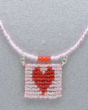 Heart Patterned Beaded Fidget Necklaces - Foldable, rollable, elegant stims - Kinetic Color Foundry
