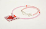 Heart Patterned Beaded Fidget Necklaces - Foldable, rollable, elegant stims - Kinetic Color Foundry
