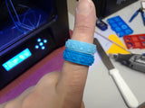 Paw Print Pattern Fidget Ring - Kinetic Color Foundry