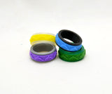 Dolphin Pattern Fidget Ring - Kinetic Color Foundry