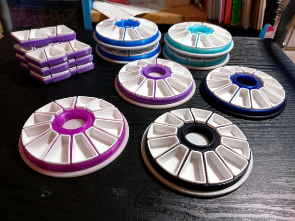 Lazy Susan Style Rotating Slanted Modular Pallette - Kinetic Color Foundry