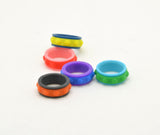 Basketball Pattern Fidget Ring - Kinetic Color Foundry