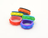 Basketball Pattern Fidget Ring - Kinetic Color Foundry
