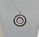 Nested Circle Asexual Pride Necklace - Kinetic Color Foundry