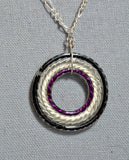 Nested Circle Asexual Pride Necklace - Kinetic Color Foundry