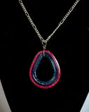 Teardrop-shaped Bi Pride Necklace - Kinetic Color Foundry