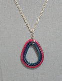 Teardrop-shaped Bi Pride Necklace - Kinetic Color Foundry
