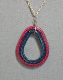 Teardrop-shaped Bi Pride Necklace - Kinetic Color Foundry