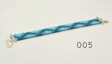 Ocean Blue Waves series; Beaded Loom Bracelets for Tactile Stimming while Looking Fancy - Kinetic Color Foundry