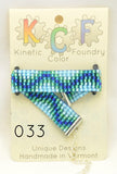 Ocean Blue Waves series; Beaded Loom Bracelets for Tactile Stimming while Looking Fancy - Kinetic Color Foundry
