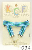 Ocean Blue Waves series; Beaded Loom Bracelets for Tactile Stimming while Looking Fancy - Kinetic Color Foundry