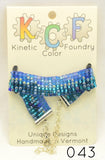 Ocean Blue Waves series; Beaded Loom Bracelets for Tactile Stimming while Looking Fancy - Kinetic Color Foundry