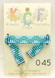 Ocean Blue Waves series; Beaded Loom Bracelets for Tactile Stimming while Looking Fancy - Kinetic Color Foundry