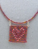 Heart Patterned Beaded Fidget Necklaces - Foldable, rollable, elegant stims - Kinetic Color Foundry