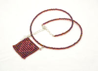 Heart Patterned Beaded Fidget Necklaces - Foldable, rollable, elegant stims - Kinetic Color Foundry