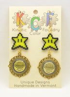 Nintendo Seal of Quality Earrings - Kinetic Color Foundry