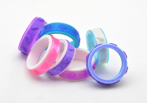 Heart Pattern Fidget Ring - Kinetic Color Foundry