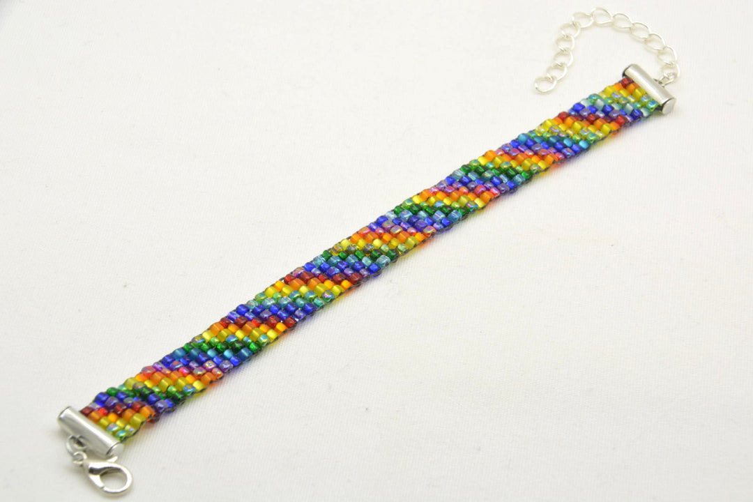 Rainbow woven bracelet – Kinetic Color Foundry