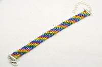 Rainbow woven bracelet - Kinetic Color Foundry