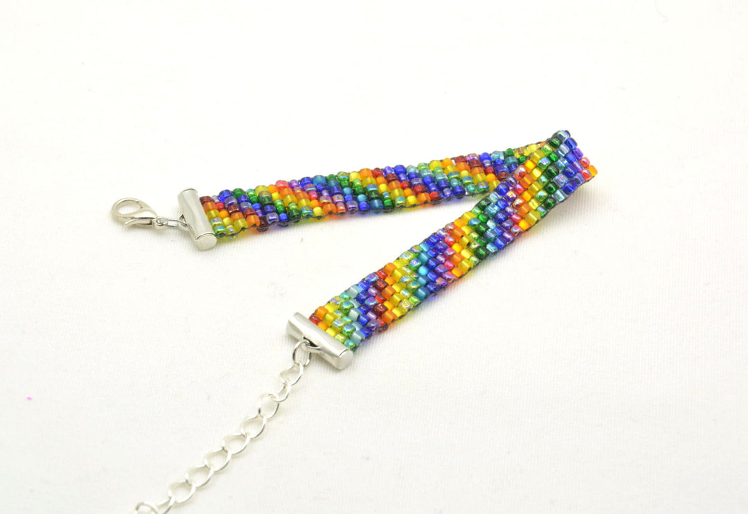 Rainbow woven bracelet – Kinetic Color Foundry