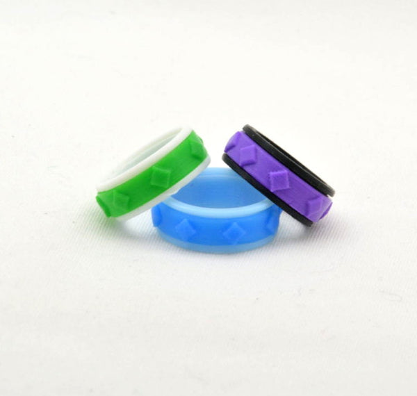 Diamond Pattern Fidget Ring - Kinetic Color Foundry