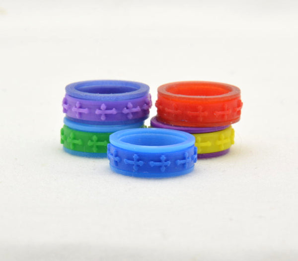 Cross Pattern Fidget Ring - Kinetic Color Foundry