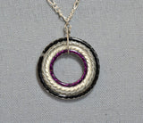 Nested Circle Asexual Pride Necklace - Kinetic Color Foundry