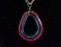 Teardrop-shaped Bi Pride Necklace - Kinetic Color Foundry
