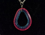 Teardrop-shaped Bi Pride Necklace - Kinetic Color Foundry