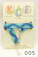 Ocean Blue Waves series; Beaded Loom Bracelets for Tactile Stimming while Looking Fancy - Kinetic Color Foundry
