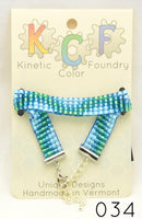 Ocean Blue Waves series; Beaded Loom Bracelets for Tactile Stimming while Looking Fancy - Kinetic Color Foundry